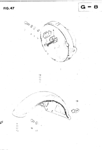 GS500 Headlamp housing - front fender