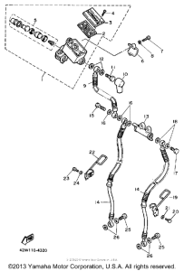 XV750W Главный тормозной цилиндр