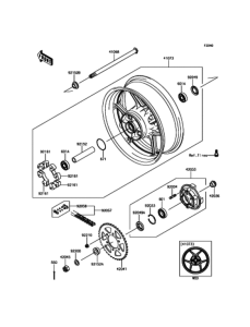 KLZ1000 Задняя ступица колеса