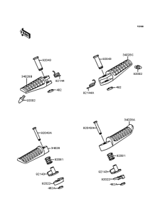 ZX400 Подножки