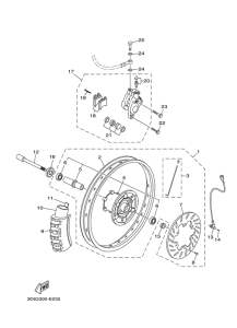 XT125R Front wheel & brake system