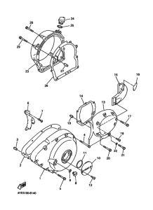 XVZ13LT XVZ13LTK Crankcase cover ass`y  (v