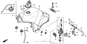 XL600V Топливный бак