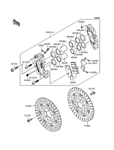 ZR400 Передний тормоз