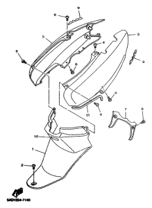 YN50R Боковые обтекатели