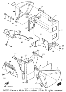 XV750W Боковые обтекатели