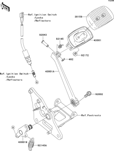 VN900 Педаль тормоза