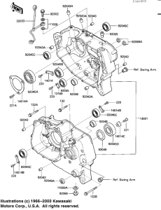 KL250 Картер двигателя
