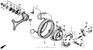 CH150D Rear wheel 85-86
