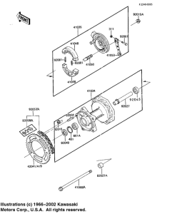 KX60 Rear hub / brake / chain