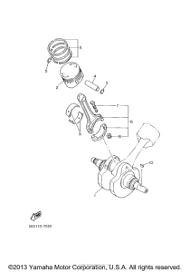 XVS650 Коленчатый вал и Поршень