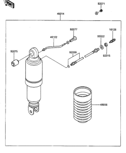 ZG1000 Абсорбер удавный в сборе задний