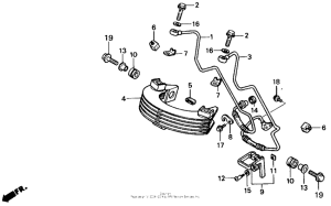 XR250R Oil cooler 86-91