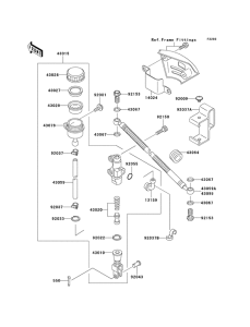 KL650 Задний тормозной цилиндр