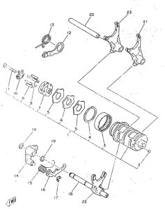 SR250 Shift cam. fork