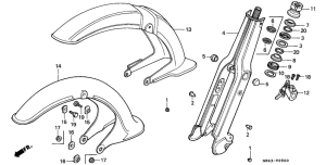 C90 Front fork / front fender