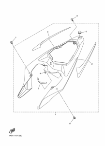 YZF-R1 Боковая крышка