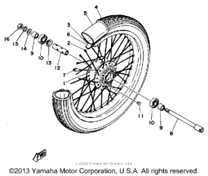 TZ250E Переднее колесо
