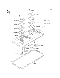 ZX1100 Крышка головки цилиндров