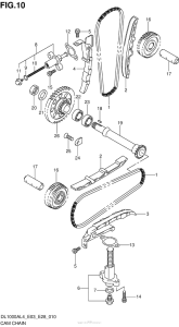 DL1000 (ABS) Цепь ГРМ