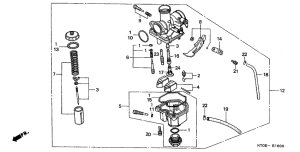 XR200R Carburetor assy