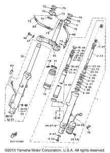 XVZ13DD Передняя вилка