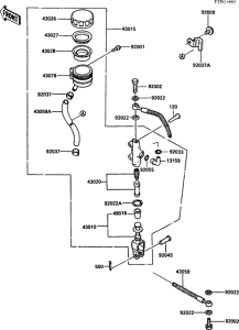 ZG1000 Задний торм цилиндр