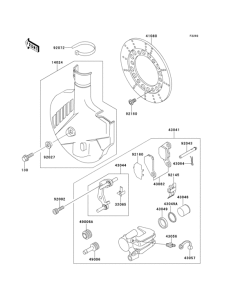 KMX125 Передний тормоз