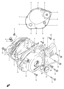 GN250 Crankcase cover ass`y  (v