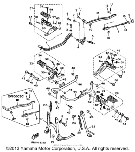 XV700CT Подножки