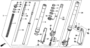 CR125R Вилка передняя