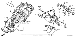 CB500X (ABS) Задний бампер