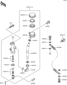 ZR750 Задний торм цилиндр