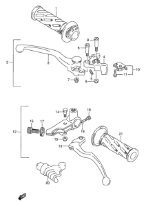 GSF400 Рулевой рычаг