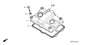 CBF500 (ABS) Крышка головки цилиндров