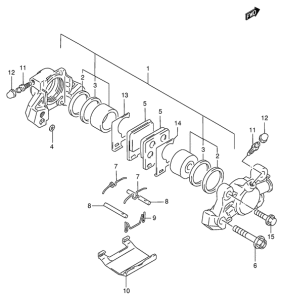 GSX-R1100 Задний суппорт