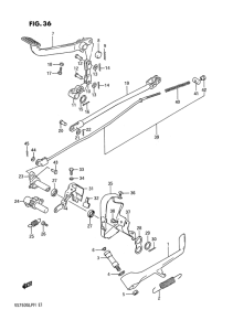 VS750 Prop stand - rear brake
