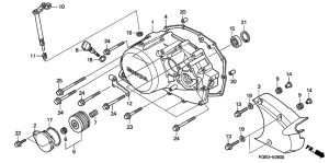 VT125 Крышка картера правая