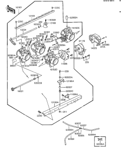 KZ1100 Корпус дроссельных заслонок