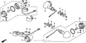 VT600CD2 Задний фонарь
