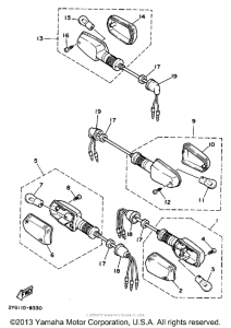 TW200B Задний фонарь
