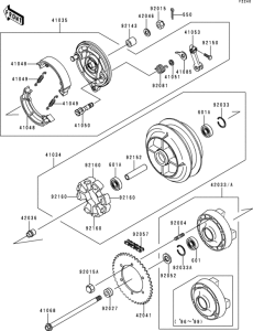 EN500 Задняя ступица колеса