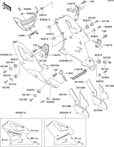 ZX750 Cowling lowers(zx750-j1)