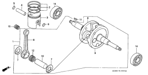 NH80 Crankshaft / piston