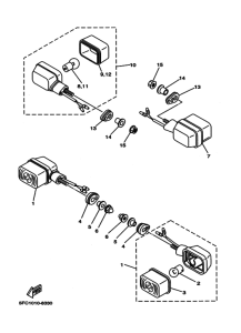 RZ50 Rear flasher light assy