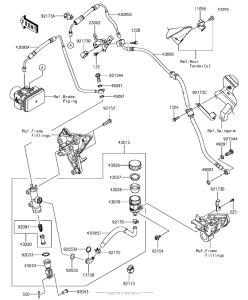 ZX1000 Задний торм цилиндр