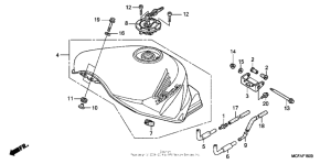 RVT1000R Топливный бак