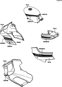 EX500 Decal(red)(ex500-b1)