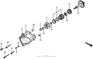 CR125R Water pump 83