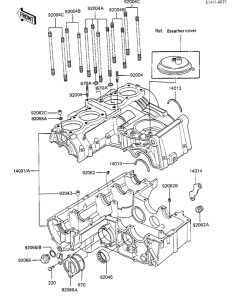 KZ1100 Картер двигателя